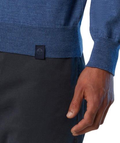 North Sails Maglione Girocollo Lana Merino 699156.000 Avio 