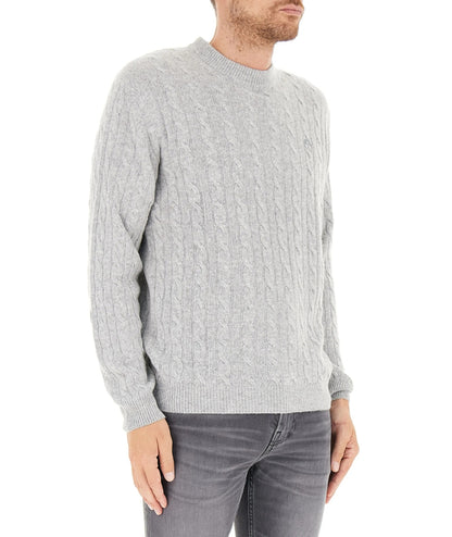 North Sails Maglione Girocollo a Trecce 699145.000 Grigio