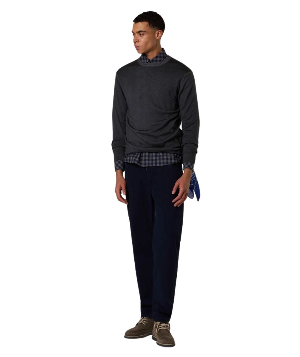 North Sails Maglione Girocollo in Lana 699587_000 Grigio Asfalto