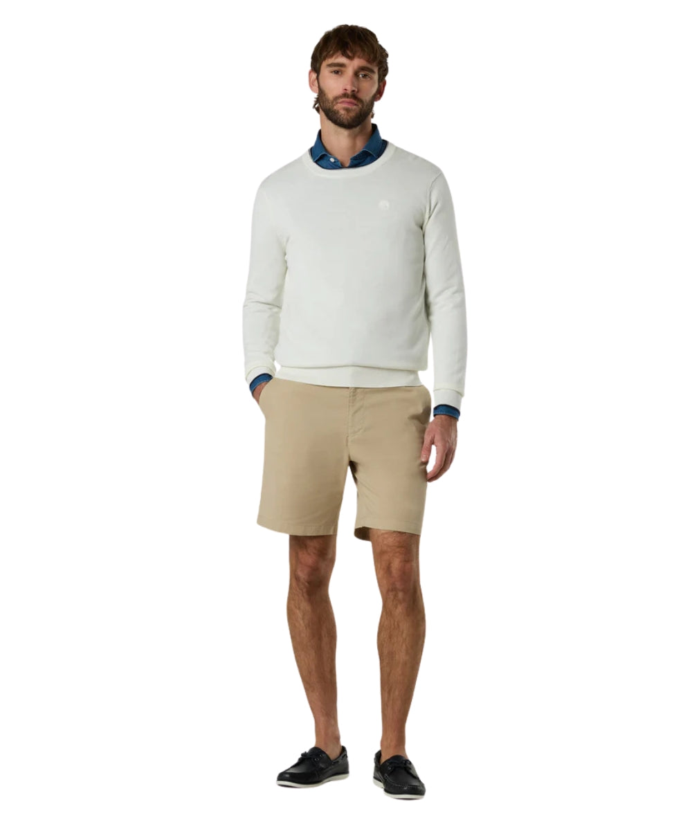 North Sails Maglione con Logo in Cotone 699227_000 Bianco