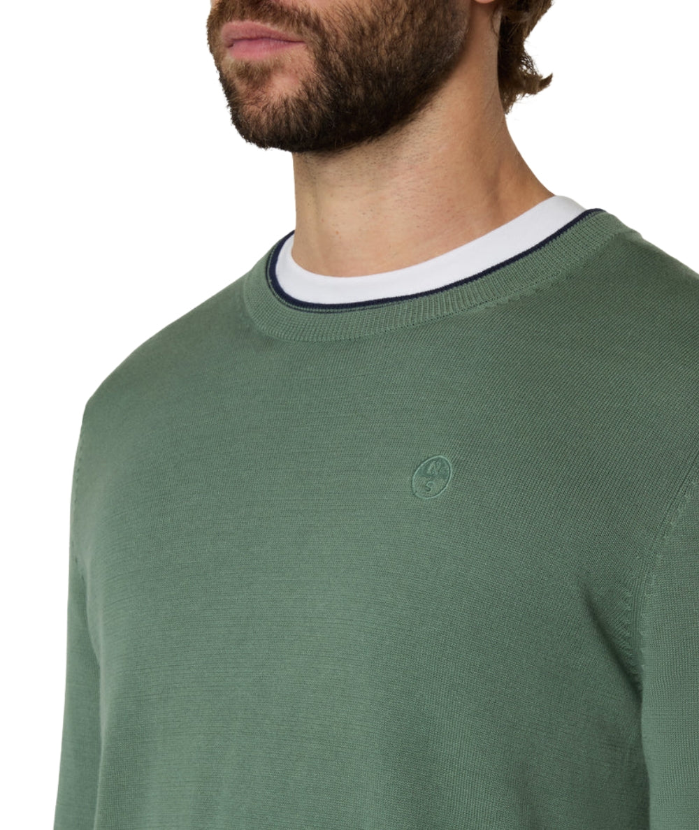 North Sails Maglione in Cotone con Logo 699227_000 Verde