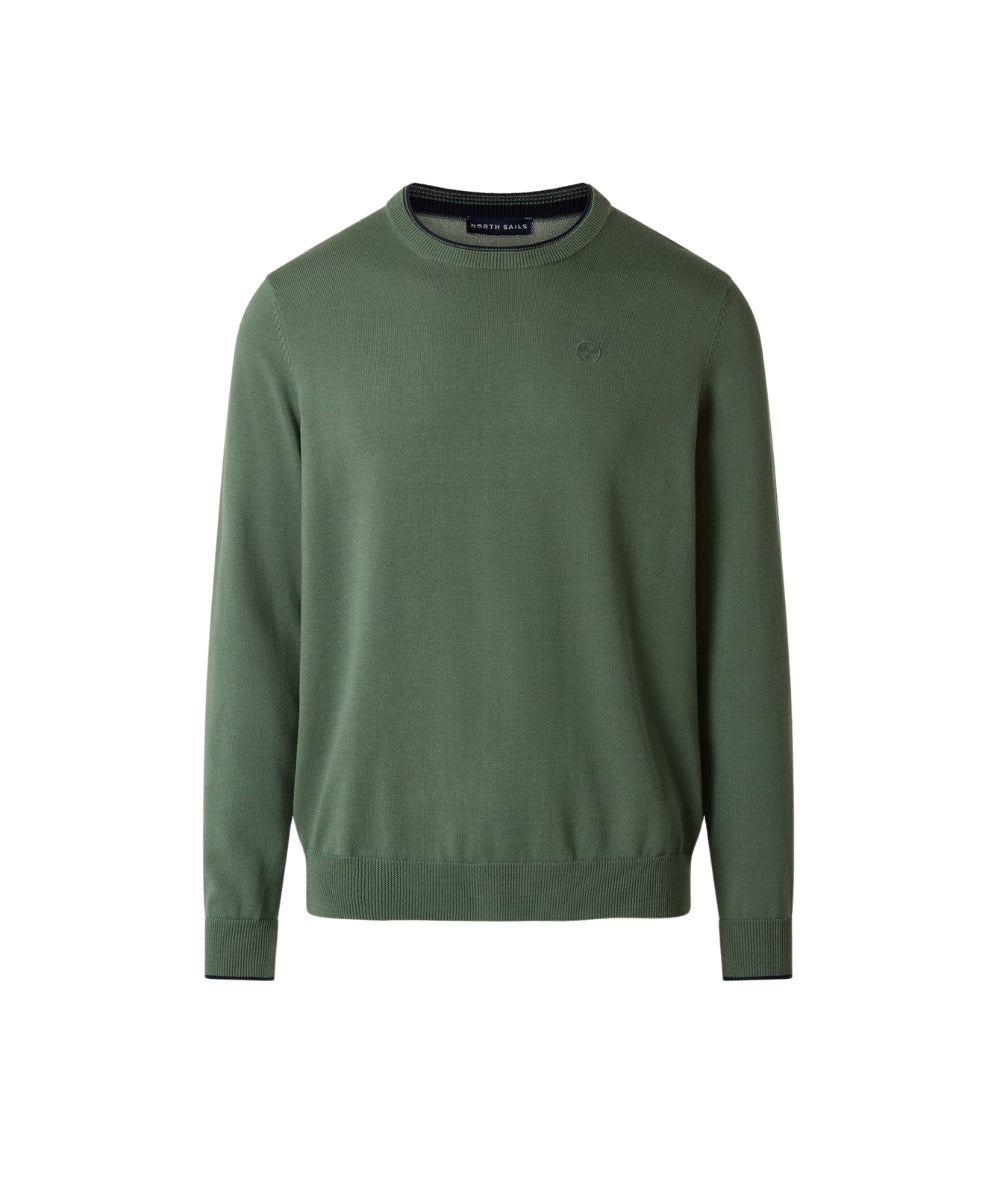 North Sails Maglione in Cotone con Logo 699227_000 Verde