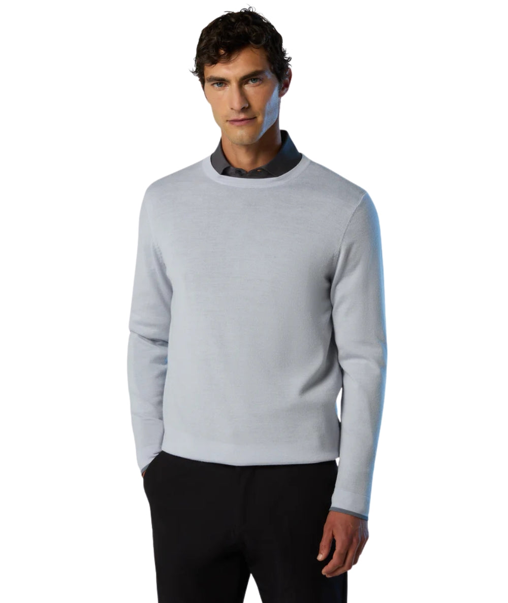 North Sails Maglione in Lana con Spacchi 699218.000 Grigio