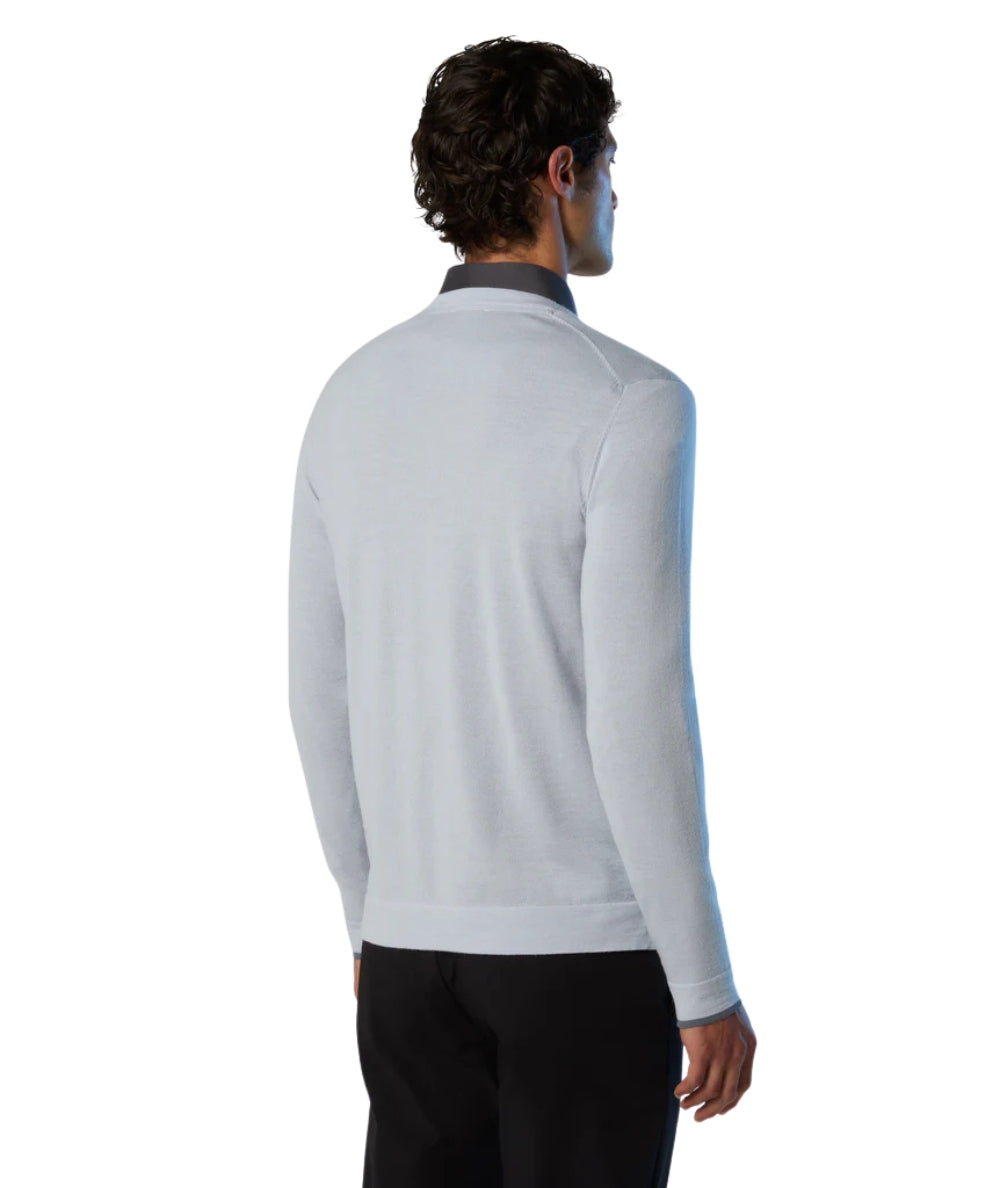 North Sails Maglione in Lana con Spacchi 699218.000 Grigio