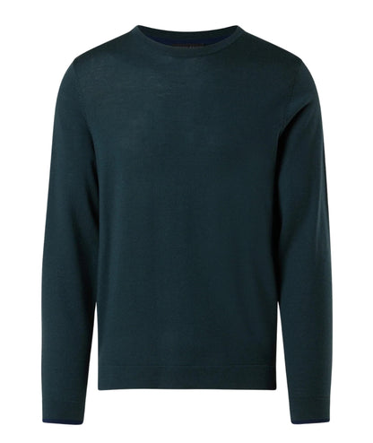 North Sails Maglione in Lana con Spacchi 699218.000 Verde Scuro