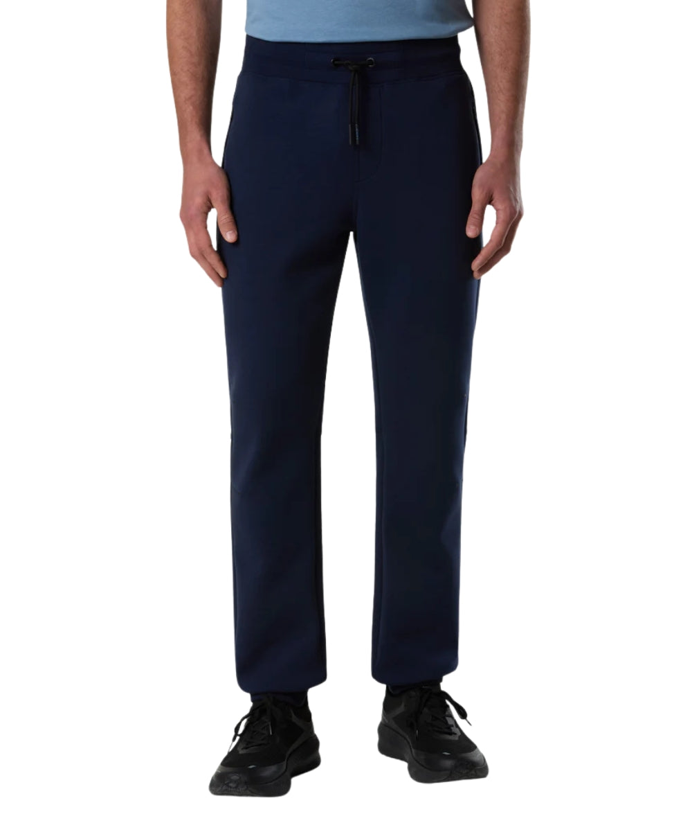 North Sails Pantaloni con Tasche in Felpa 673255_000 Blu Navy