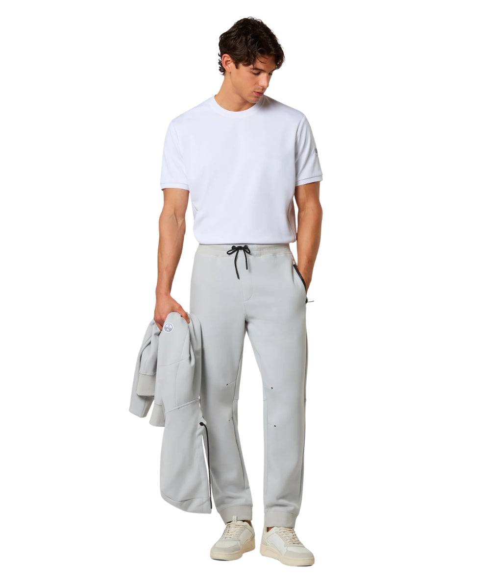 North Sails Pantaloni con Tasche in Felpa 673255_000 Grigio