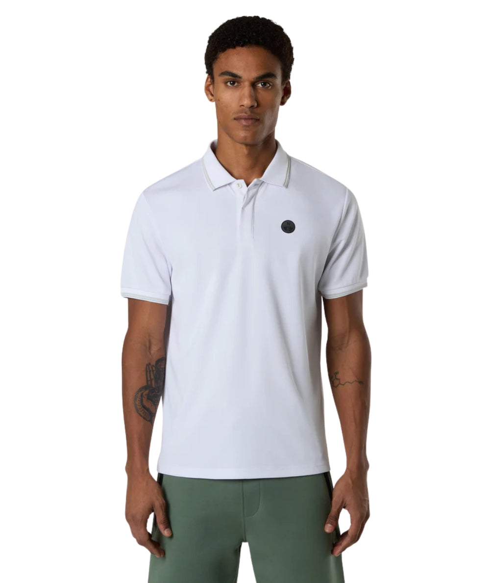 North Sails Polo con Logo in Piquet 692711_000 Bianco