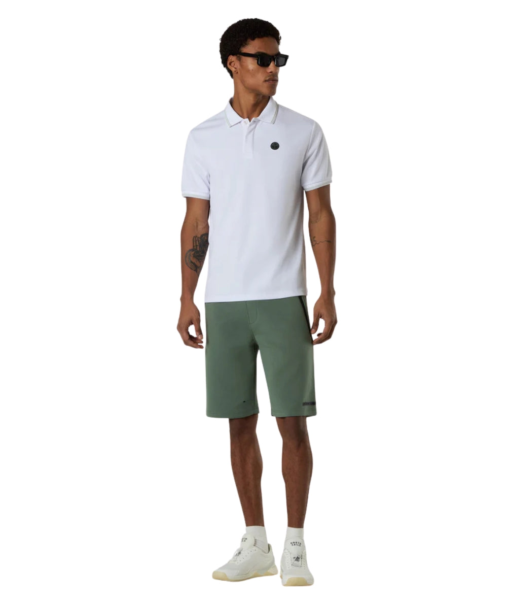 North Sails Polo con Logo in Piquet 692711_000 Bianco