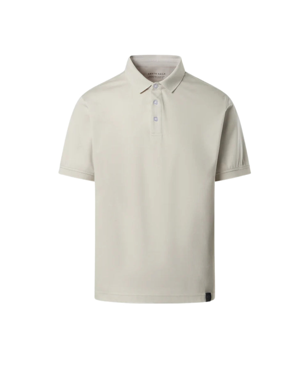 North Sails Polo con Maniche Corte in Jersey 692725_000 Grigio