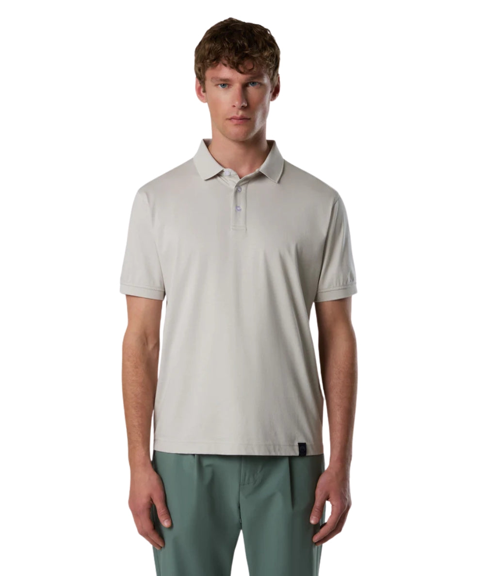 North Sails Polo con Maniche Corte in Jersey 692725_000 Grigio