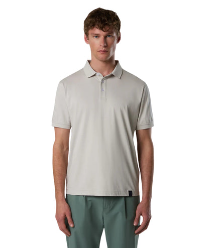 North Sails Polo con Maniche Corte in Jersey 692725_000 Grigio