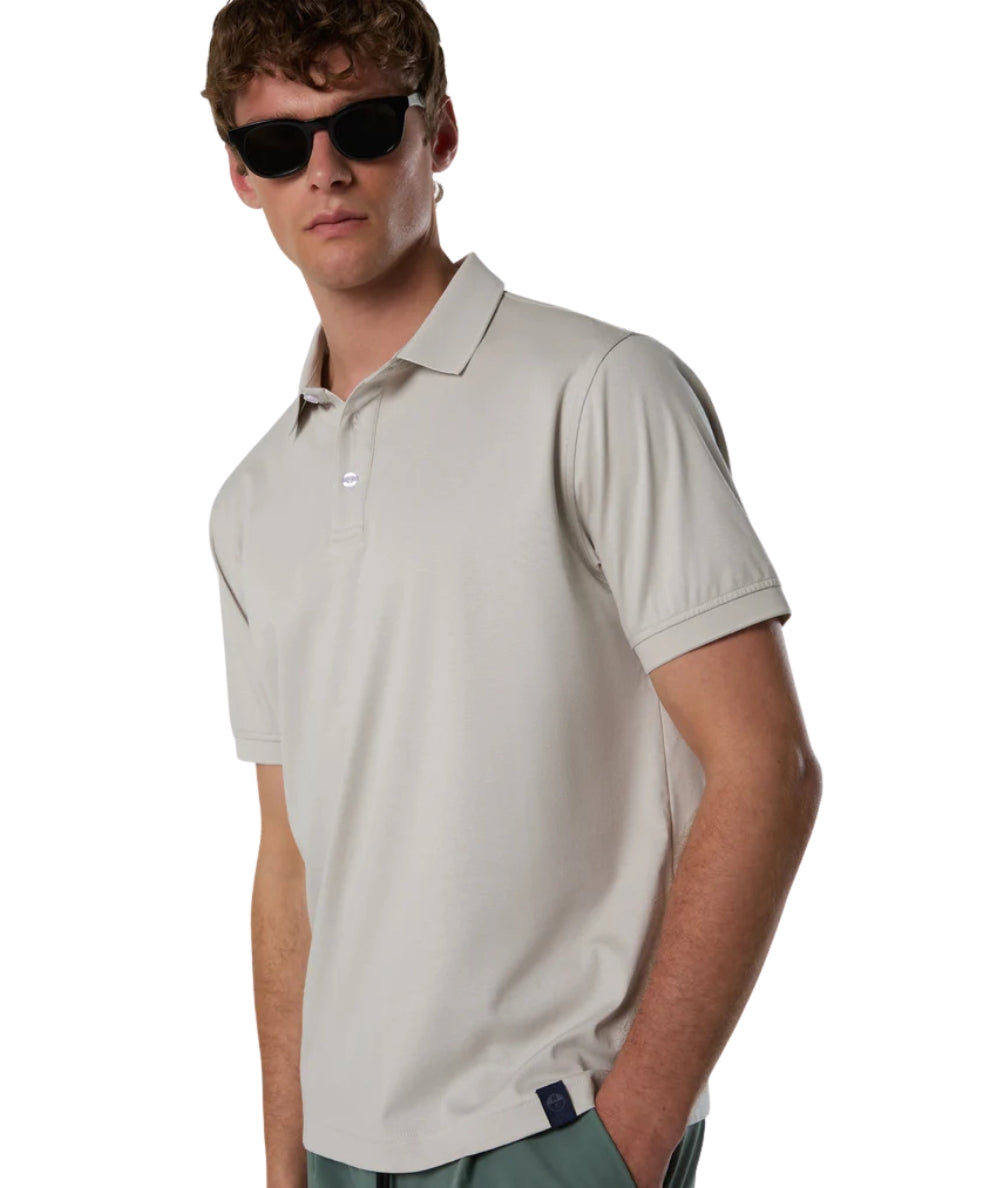 North Sails Polo con Maniche Corte in Jersey 692725_000 Grigio