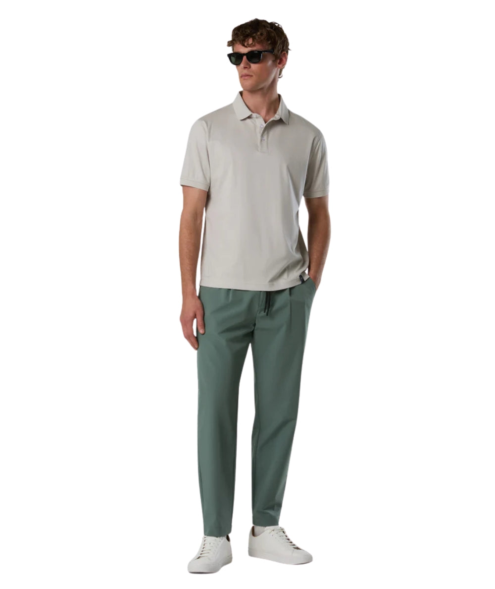 North Sails Polo con Maniche Corte in Jersey 692725_000 Grigio