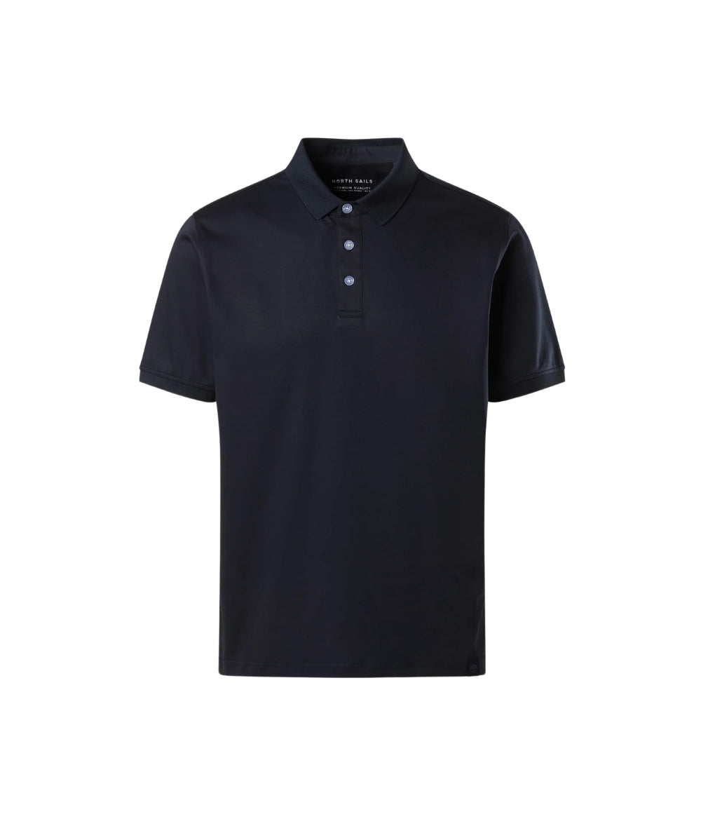 North Sails Polo con Maniche Corte in Jesrey 692725_000 Blu Navy