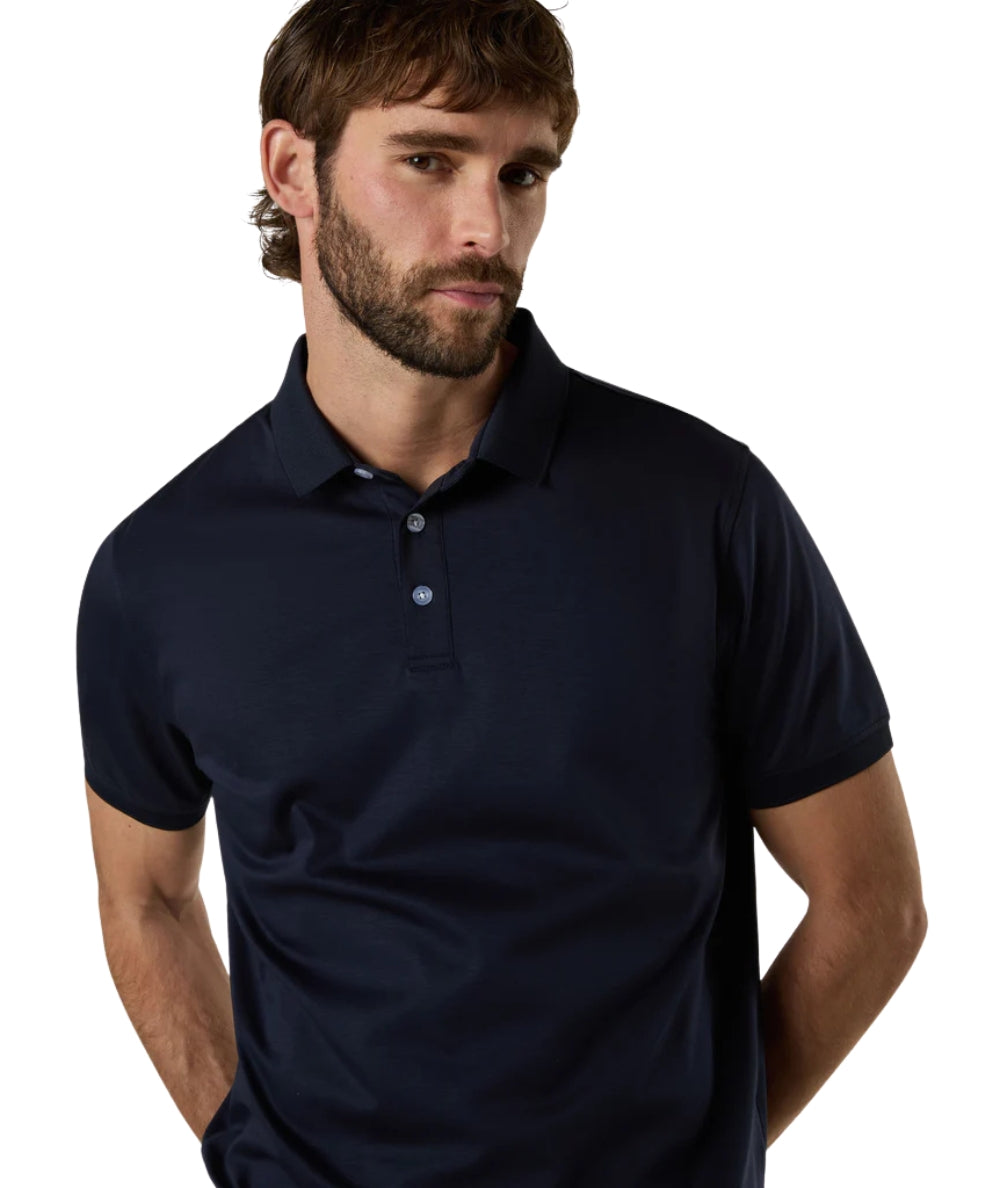 North Sails Polo con Maniche Corte in Jesrey 692725_000 Blu Navy