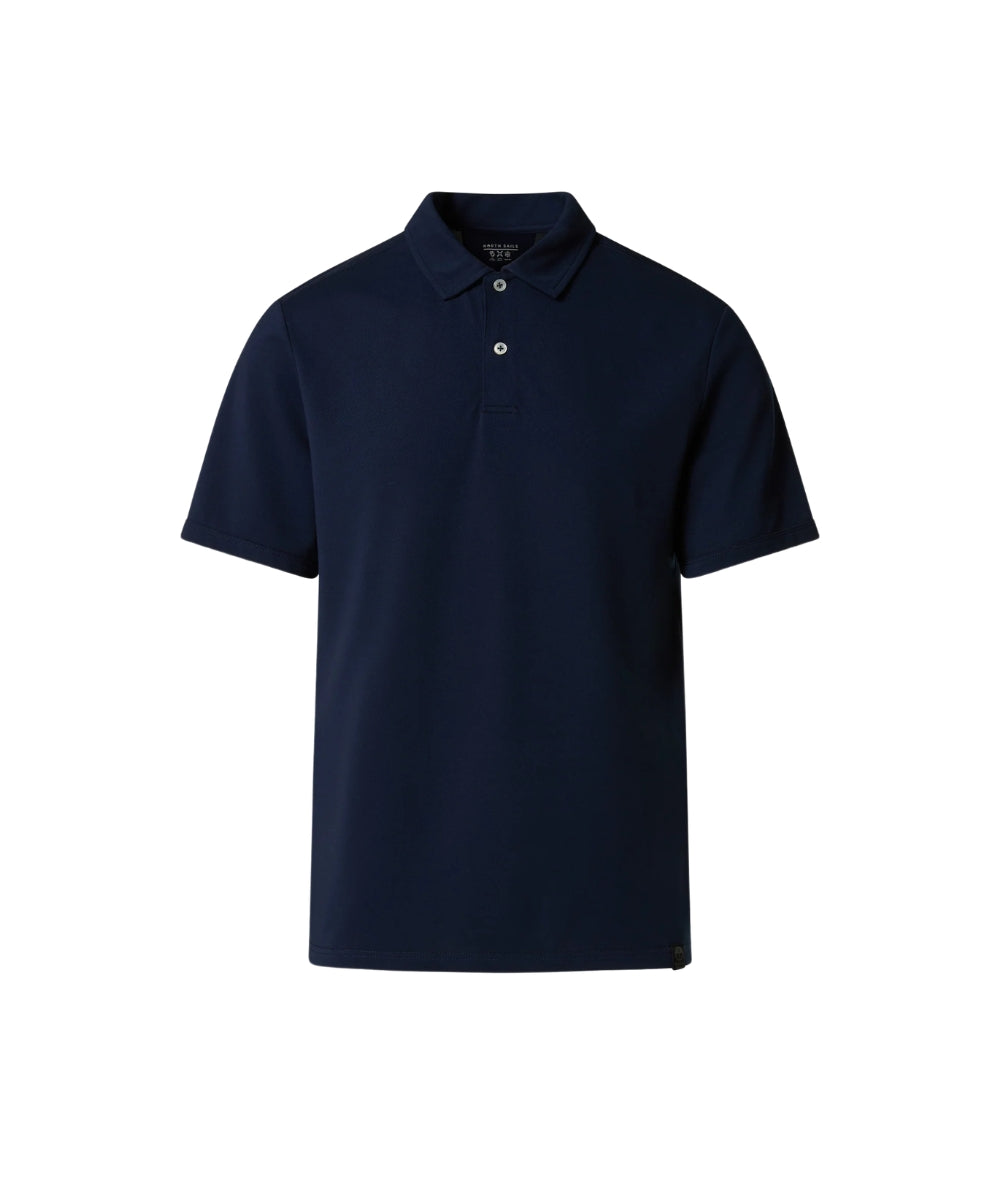 North Sails Polo con Maniche Corte in Piquet 692714_000 Blu Navy