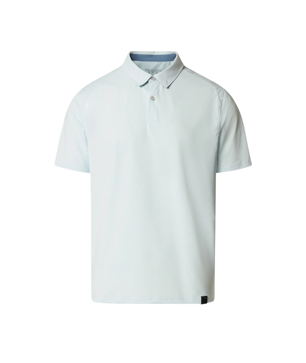 North Sails Polo con Motivo Jacquard in Nylon 692712_000 Bianco Azzurro