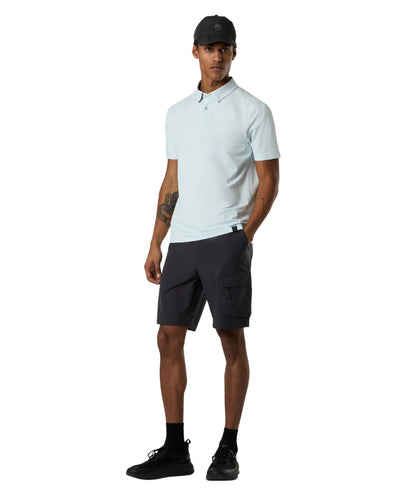 North Sails Polo con Motivo Jacquard in Nylon 692712_000 Bianco Azzurro