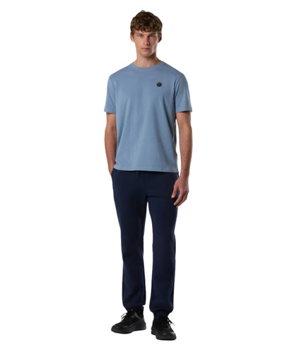 North Sails T-shirt con Logo in Jersey 693156_000 Azzurro Polvere