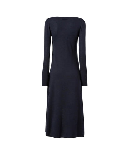 PINKO Abito Midi in Lana con Pizzo Ululato 107772-A3O1 Blu