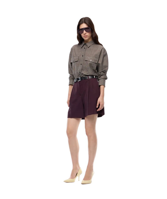 PINKO Bermuda Sartoriali Svasati Shetana 107289-A18E Bordeaux Scuro