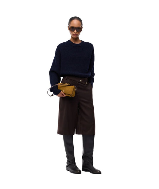PINKO Bermuda in Misto Lana Merlot 107714-A3MS Marrone