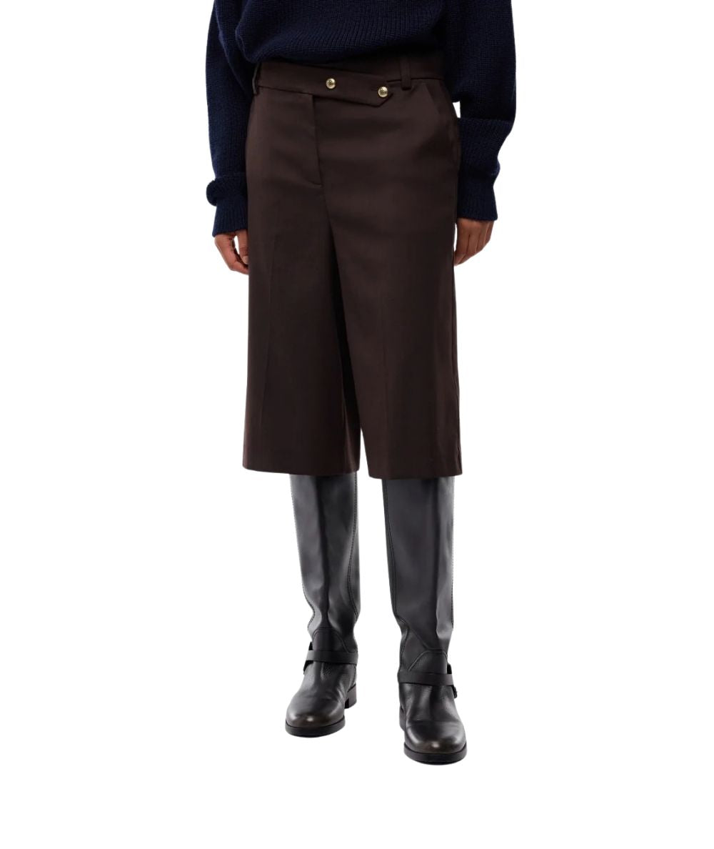 PINKO Bermuda in Misto Lana Merlot 107714-A3MS Marrone