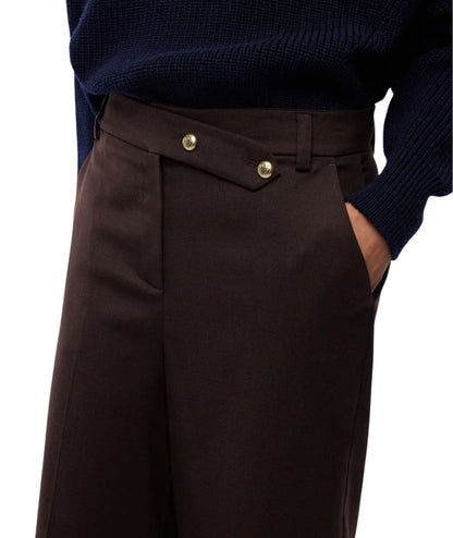 PINKO Bermuda in Misto Lana Merlot 107714-A3MS Marrone