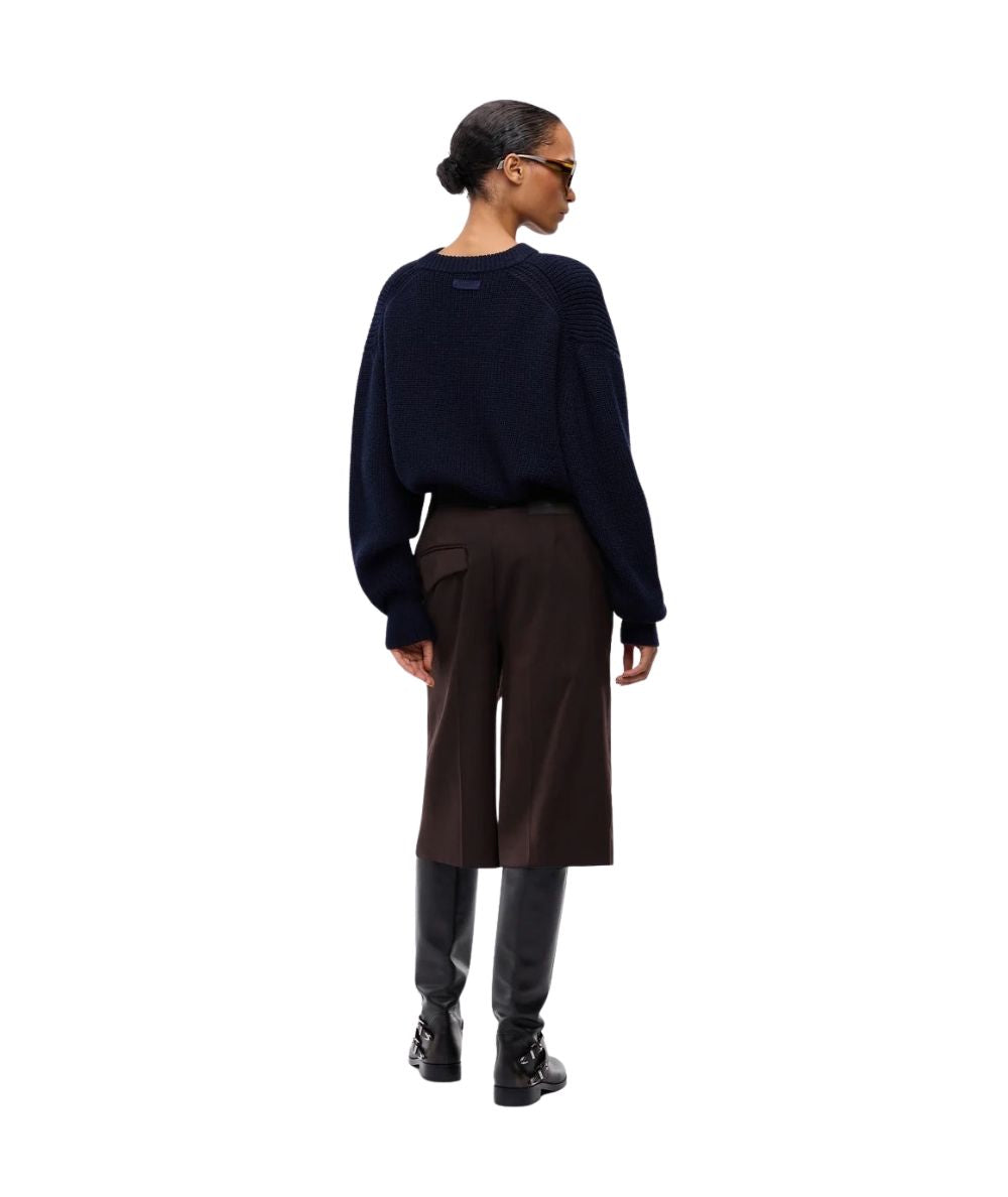 PINKO Bermuda in Misto Lana Merlot 107714-A3MS Marrone
