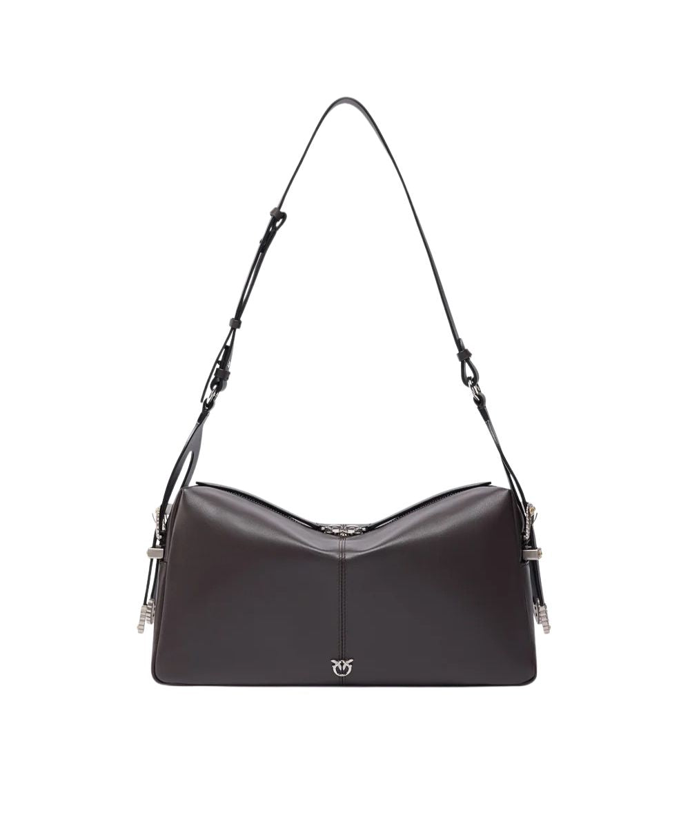 PINKO Borsa 24 Classic Vitello New Biker 106676-A2JG Marrone Marasca