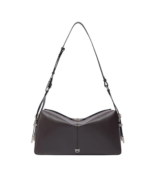 PINKO Borsa 24 Classic Vitello New Biker 106676-A2JG Marrone Marasca