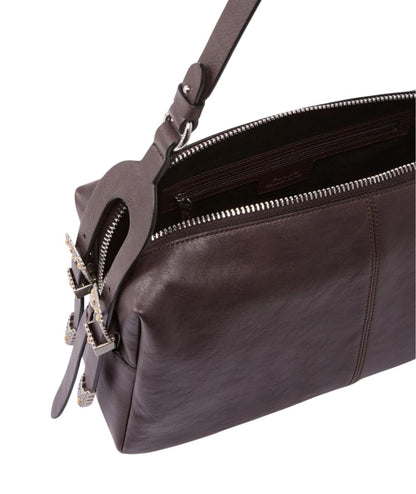PINKO Borsa 24 Classic Vitello New Biker 106676-A2JG Marrone Marasca