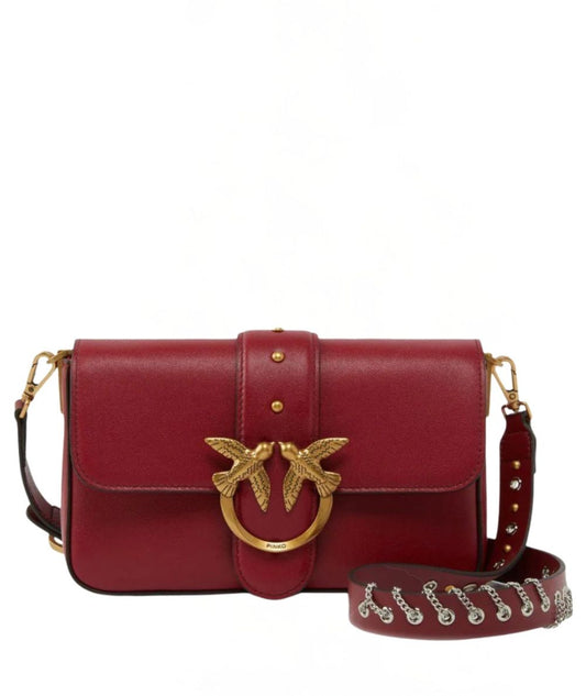 PINKO Borsa Love One Mini Slouchy 105824-A0QO Rosso Lampone