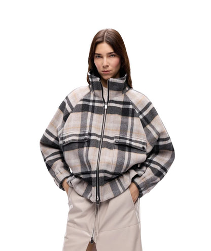 PINKO Caban Over con Motivo Check Borragine 107523-A3FW Multicolore
