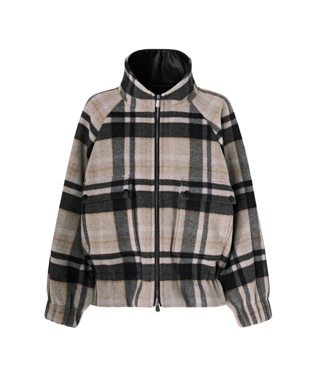 PINKO Caban Over con Motivo Check Borragine 107523-A3FW Multicolore