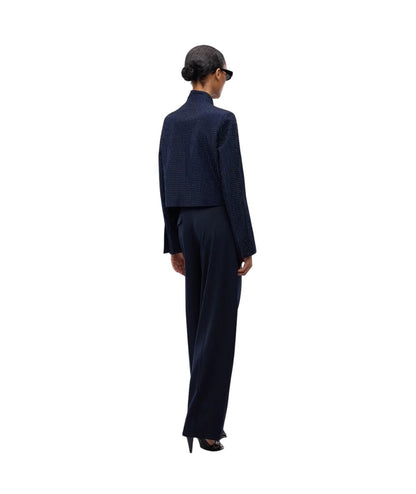 PINKO Giacca Cropped con Strass Morasca 107673-A3M0 Blu