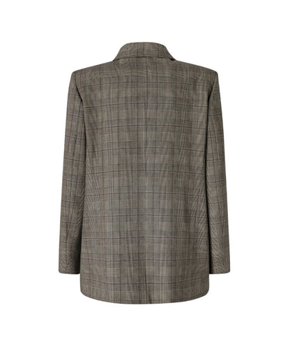 PINKO Giacca Doppio Petto New Guinea 105617-A3FF Beige Bordeaux Nero