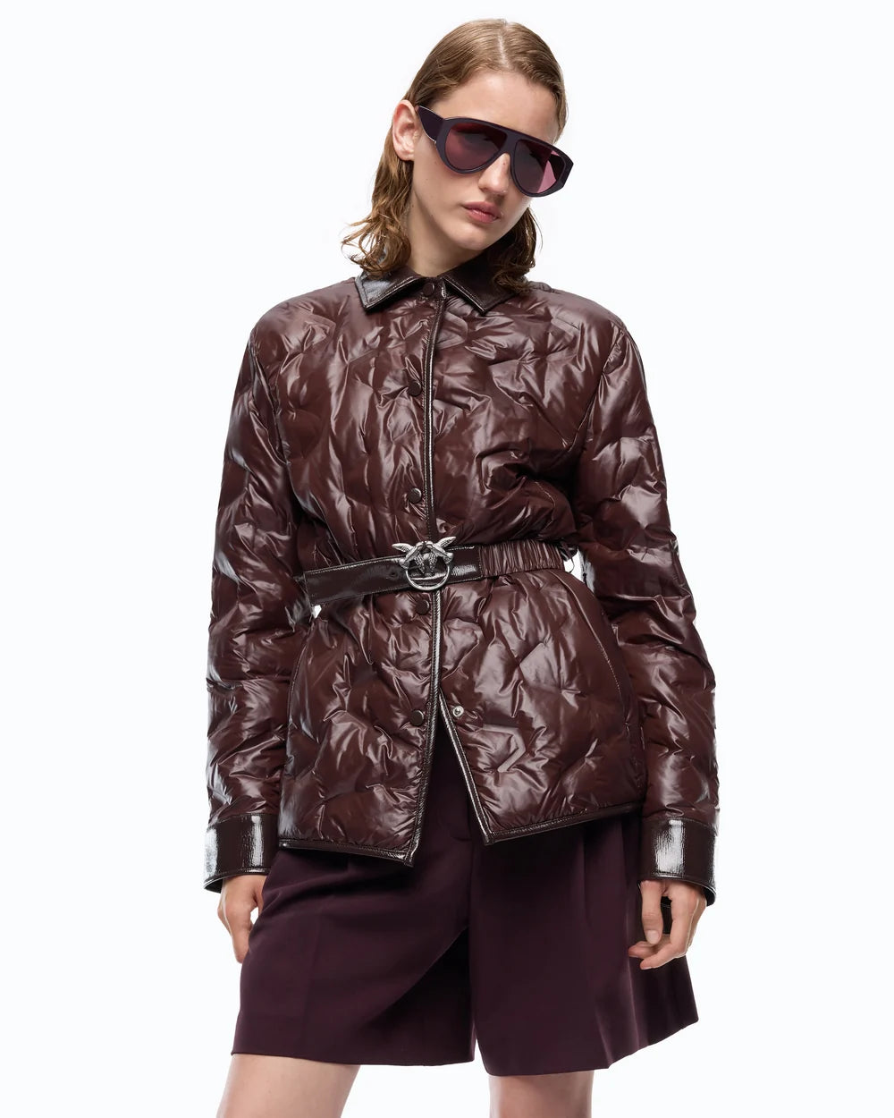 PINKO Giacca Imbottita Dipladenia 107163-A3FI Marrone