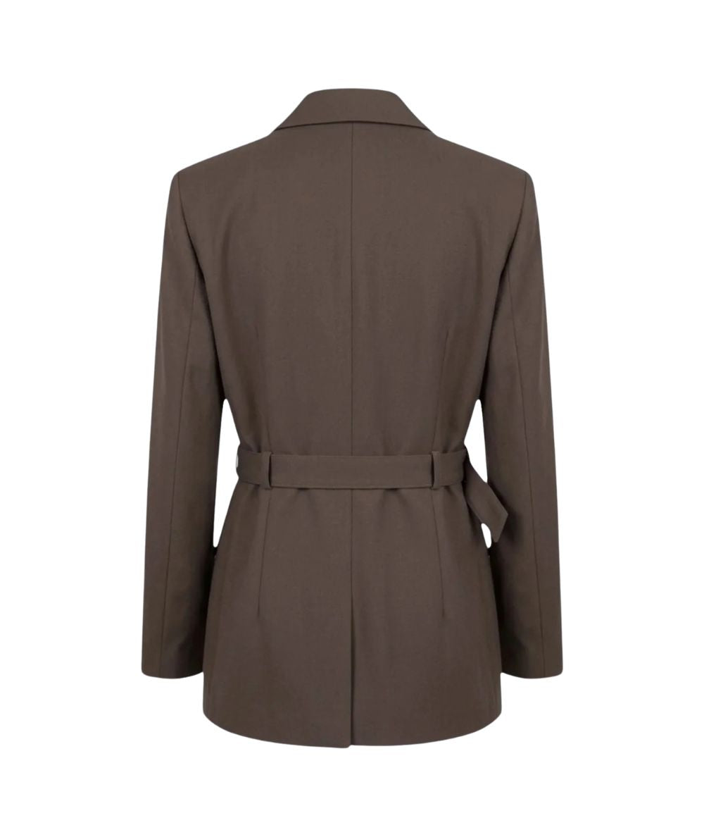 PINKO Giacca Monopetto in Misto Lana Vitiano 107864-A3MS Marrone