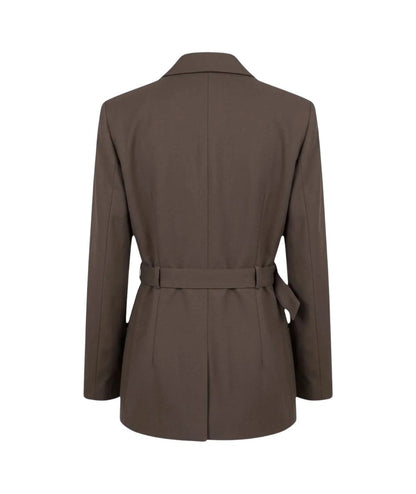 PINKO Giacca Monopetto in Misto Lana Vitiano 107864-A3MS Marrone