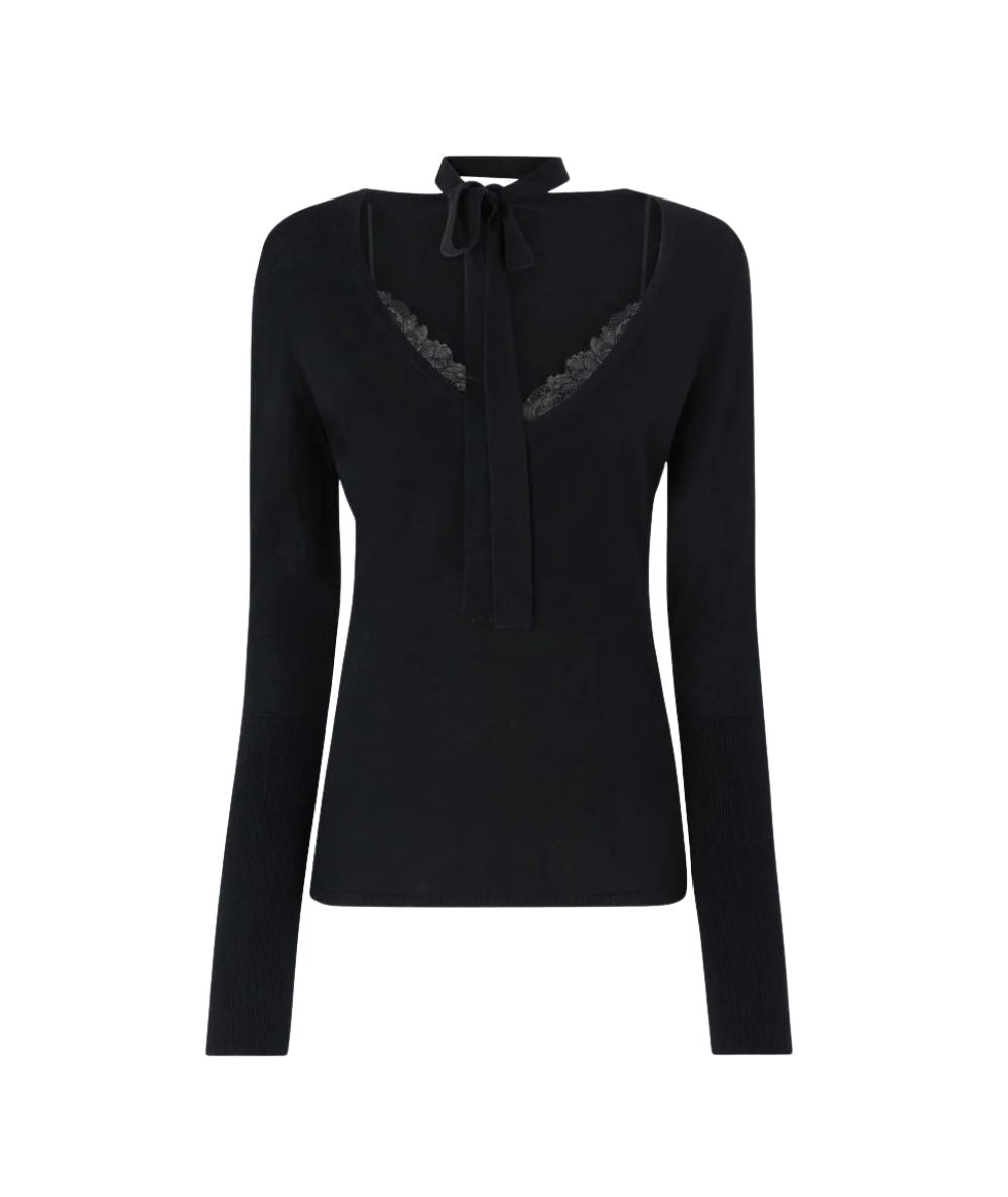 PINKO Maglia Lingerie Soffio 107775-A3O1 Nero