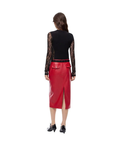 PINKO Maglia con Dettagli Pizzo Fucecchio 107524-A3K6 Nero