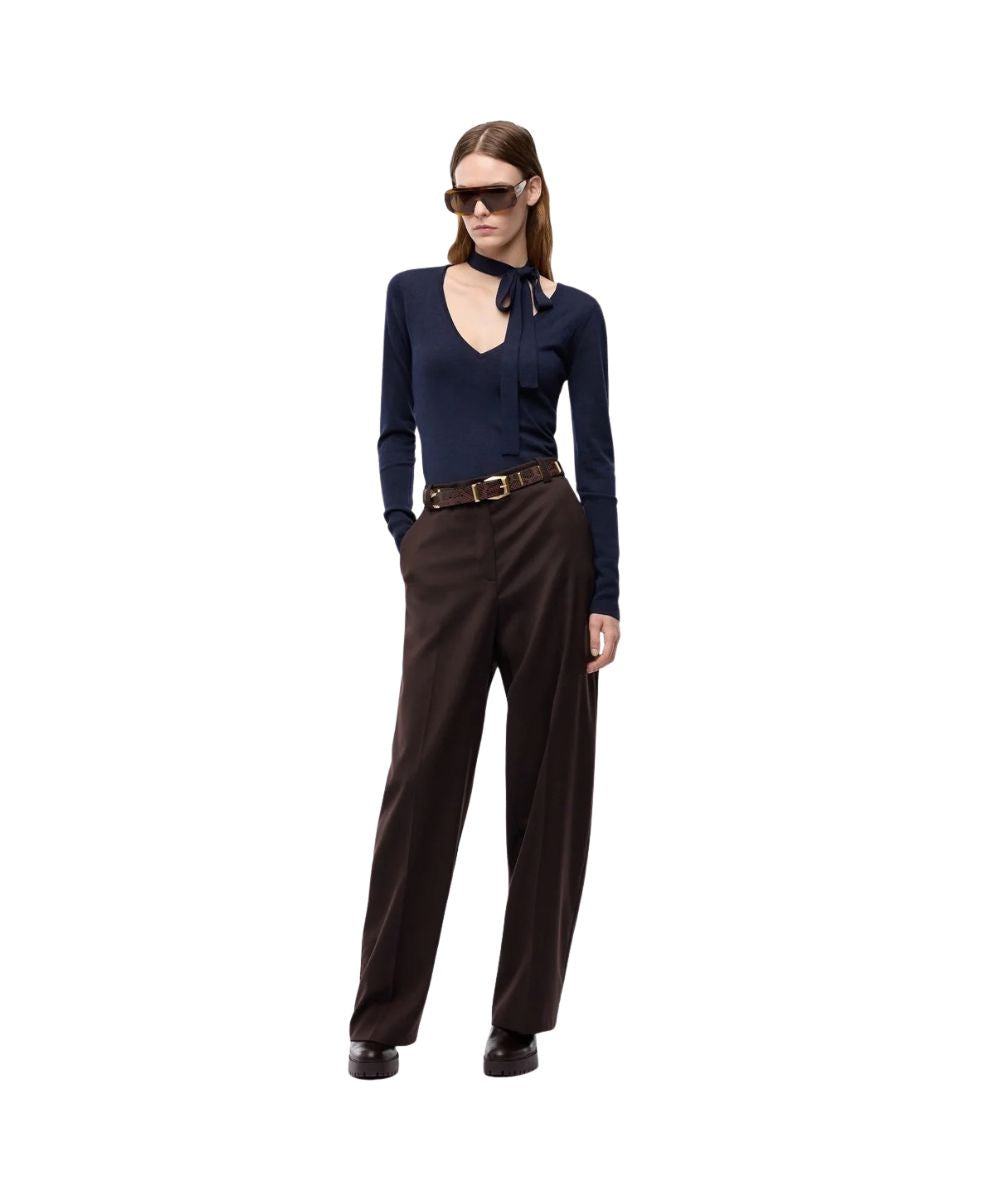PINKO Maglia con Pizzo e Fusciacca Soffio 107775-A3O1  Blu
