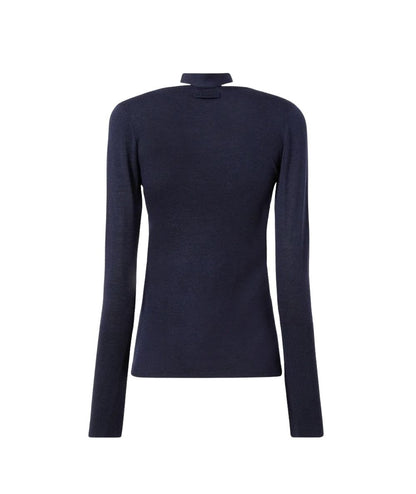 PINKO Maglia con Pizzo e Fusciacca Soffio 107775-A3O1  Blu