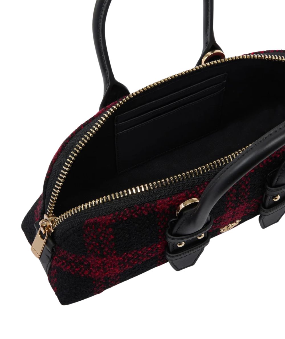 PINKO Mini Borsa Bowling Bag Horizontal 105334-A3NQ Nero Rosso