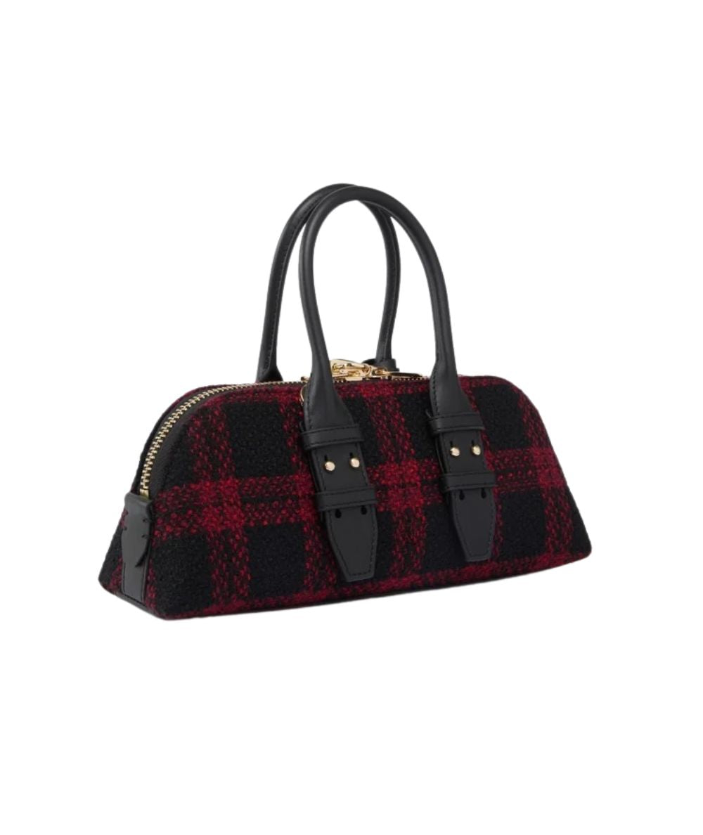 PINKO Mini Borsa Bowling Bag Horizontal 105334-A3NQ Nero Rosso