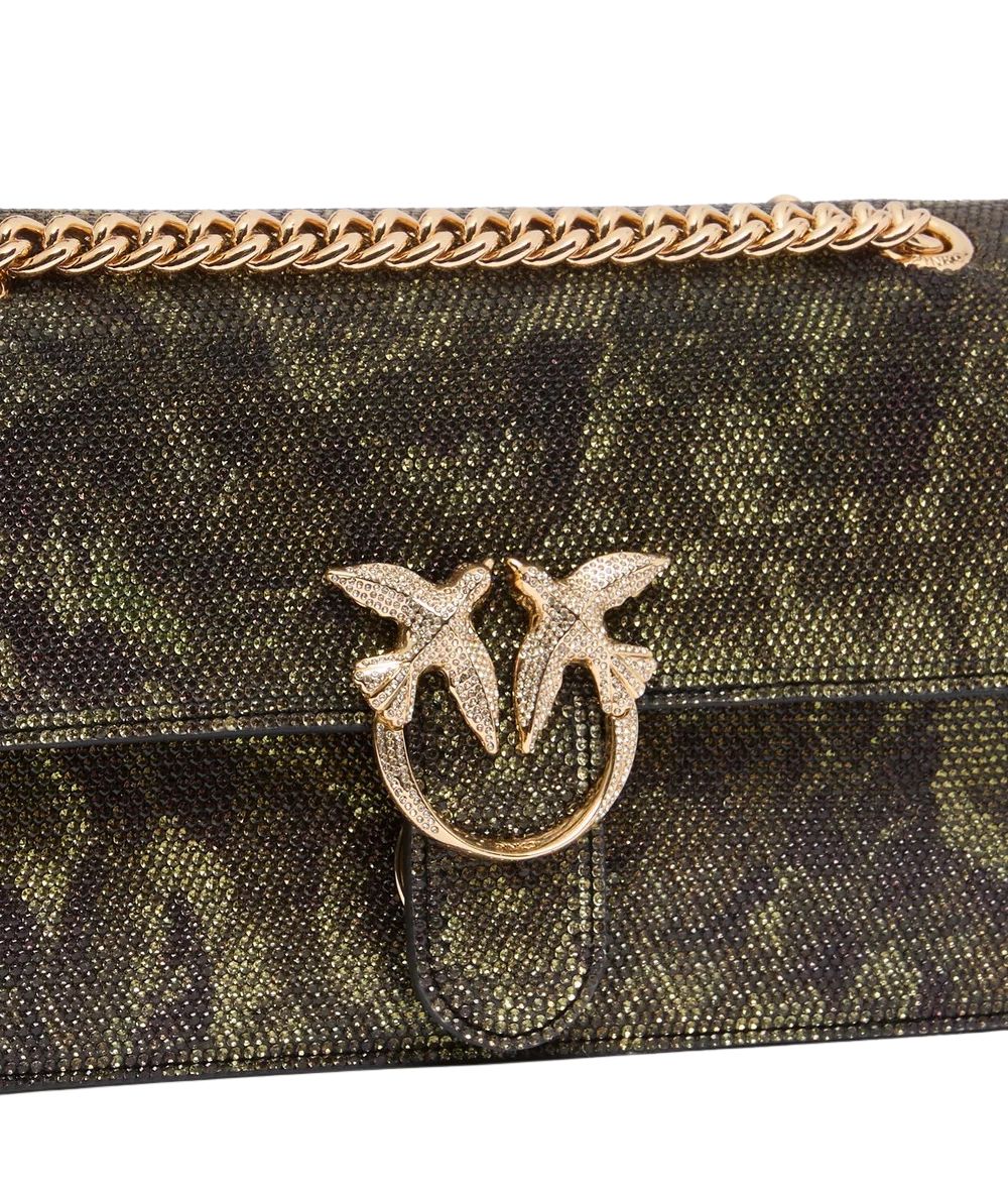 PINKO Mini Borsa Love One Mn Light Dc Smll 107675-A3LL Verde MIlitare