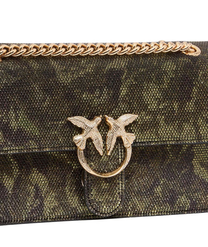PINKO Mini Borsa Love One Mn Light Dc Smll 107675-A3LL Verde MIlitare