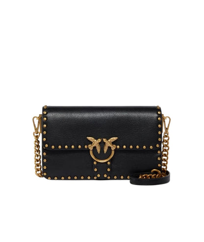 PINKO Mini Borsa Love One Slouchy Mn. Studs Bag 107665-A2JG Nero